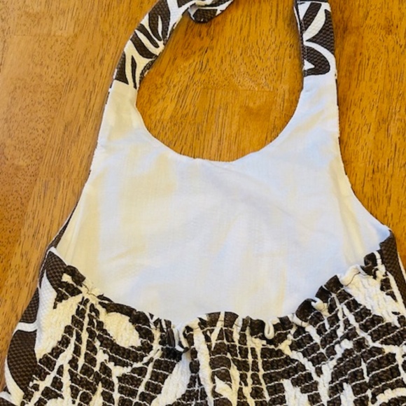 #7 - Kelly's Kids Brown/White Halter Dress - Size 7/8 - Picture 3 of 3